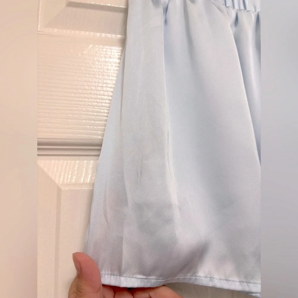 For Love And Lemons Light Blue Pajama Bottoms - Picture 13 of 13